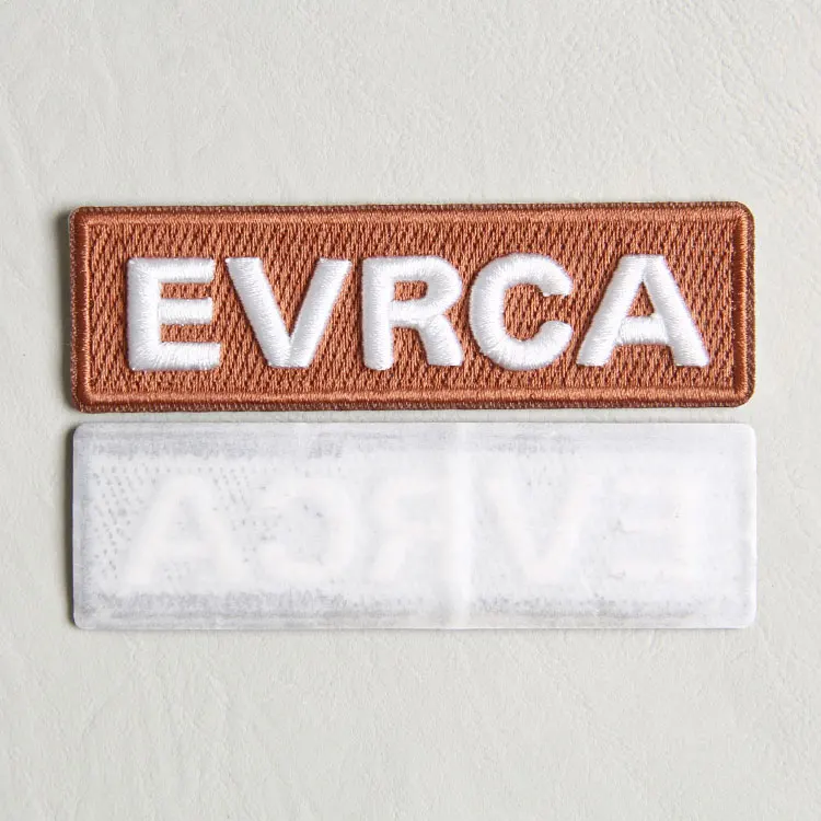 3D Embroidered Labels Hot Melt Adhesive Embroidery Patches for Waist-length Hood Jacket