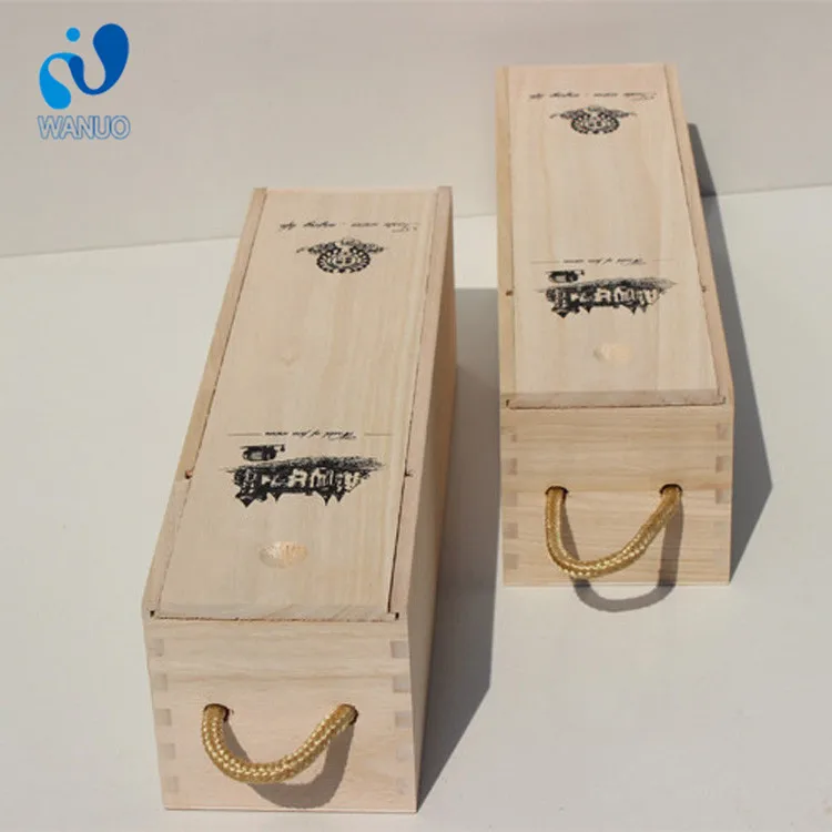 Popular Low Moq Sliding Cover Custom Storage Wooden Wine Gift Box