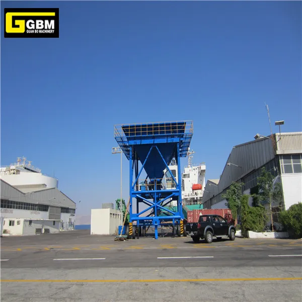 GBM port cement/chemical fertilizer/sand mobile hopper dock dust collector hopper
