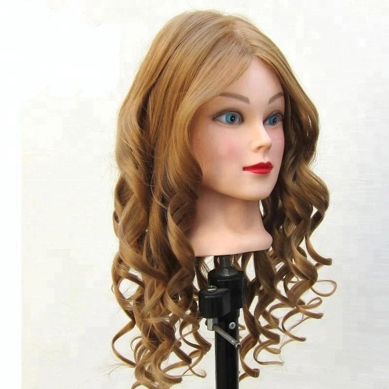 Wholesale Training Head , Human Hair And Animal Mixed Training Doll Head, Human Hair And Synthetic Hair Mixed Head Wig