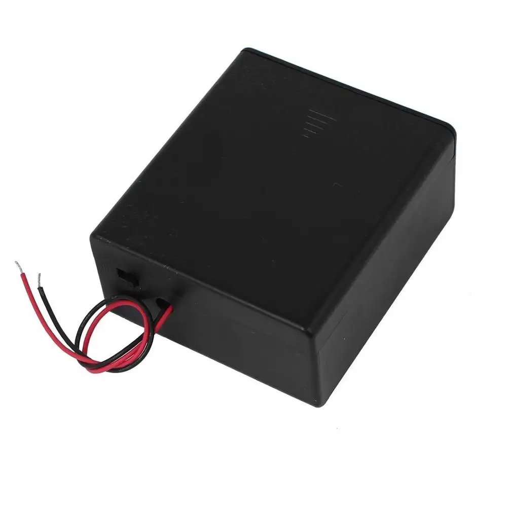 Gelsonlab HSPE-144  2-Slot D Size Battery Holder Contain Two Wires with Cover and Switch (2pc)