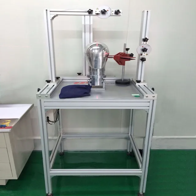 Peripheral vision testing machine for helmet