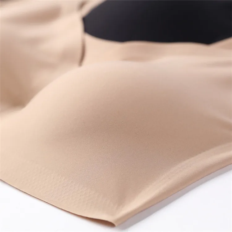Simple Style Pure Color Nursing Black Nude Sports Full Form Bra