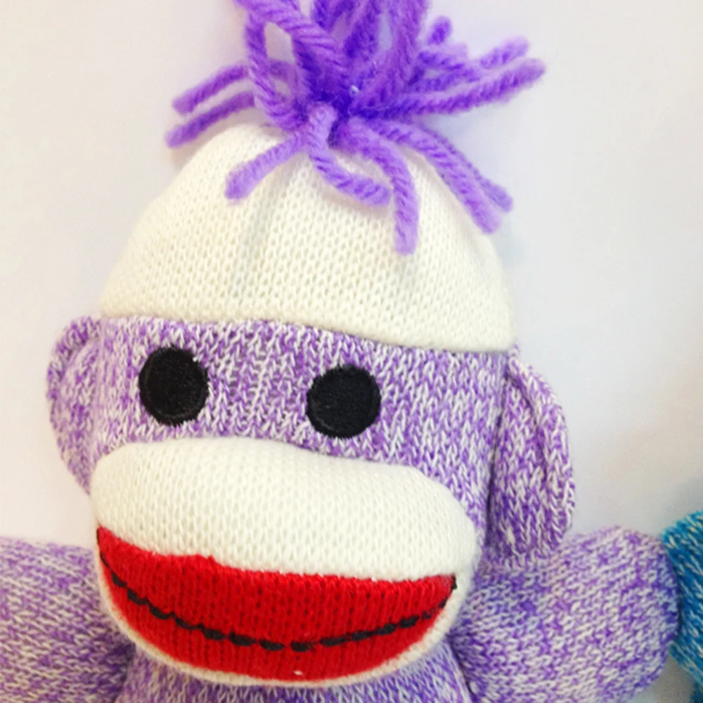 Fashion best make toys, wool plush monkey with big red mouth on selling