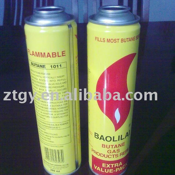 
 Металлический ящик и газовый баллон, прямой аэрозольный баллон  