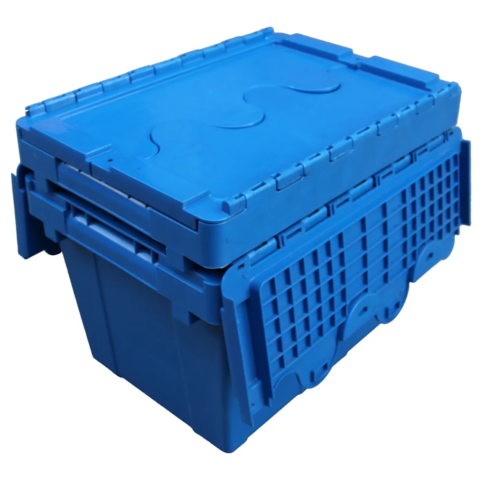 JOIN heavy-duty plastic storage box attached lid container plastic tote box