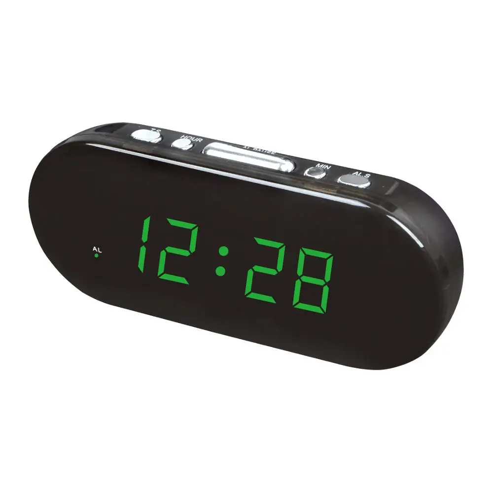 Home desktop living room Colorful Car Led Alarm Clock Natural Sound Clock FM Radio