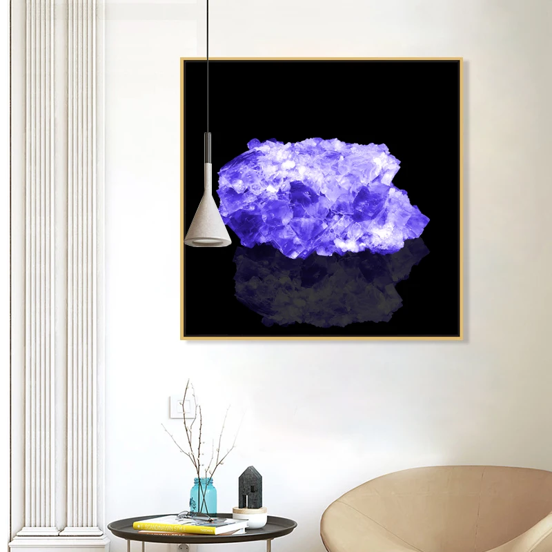 
Minimalist diamond shape canvas print painting large 3D living room wall art decor decoration piece 