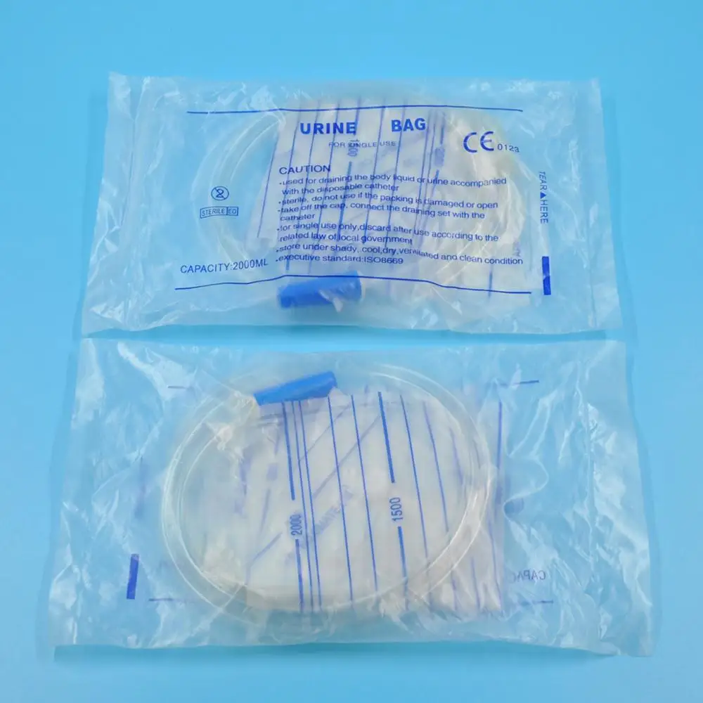 Cheaper Disposable Medical Plastic Urine Bags With T Valve Outlet