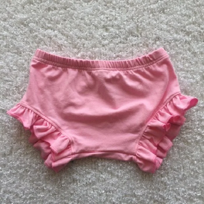 Лидер продаж 2020, однотонные шорты с оборками для маленьких девочек, оптовая продажа, летние детские мини-шорты для малышей