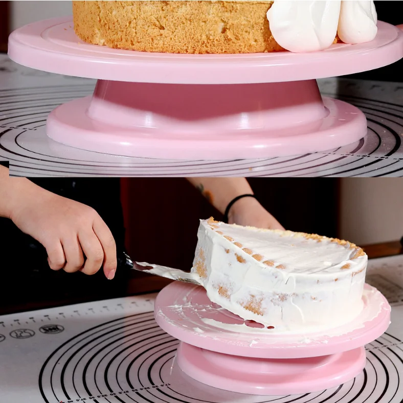 Cake Baking Tools Rotating Cake Stand Turntable Supplies Plastic Cake Stand  Decorating
