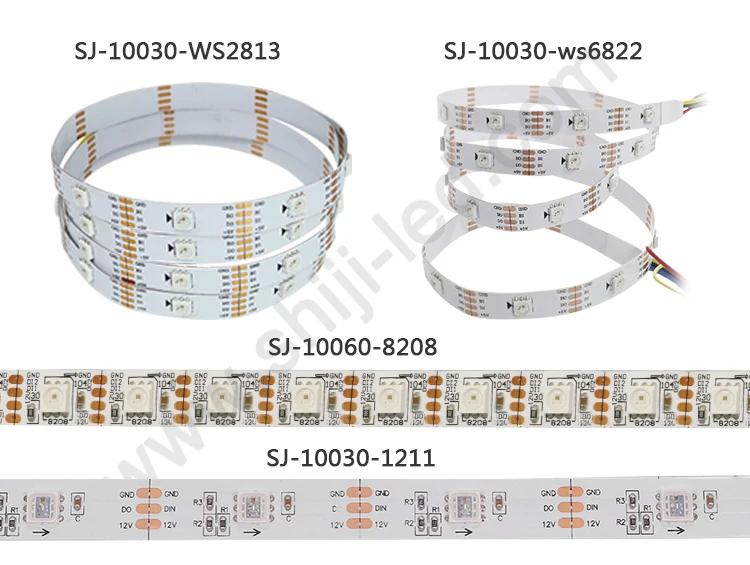 Dc12v GS8208 RGB Digital Pixel LED Strip Individually Control