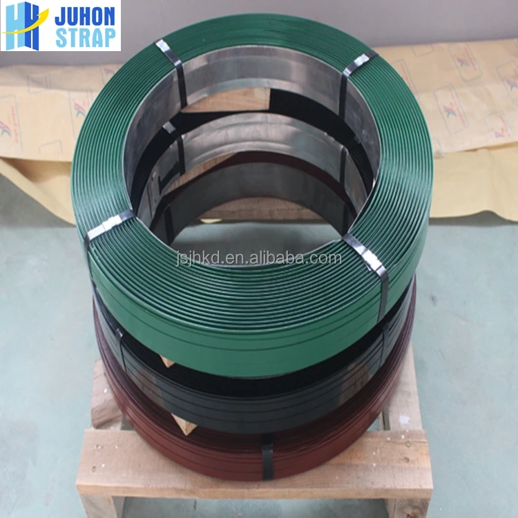 Painted hoop iron/baling strap for packaging from steel strip supplier in china