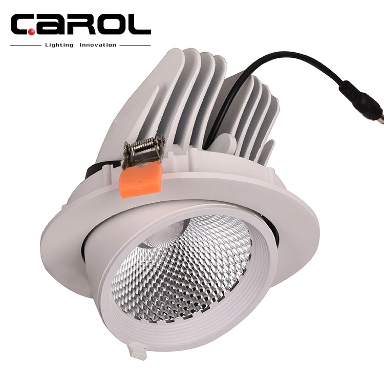 square ceiling recessed tunable cool white 30W 35W 38W adjustable aluminum led downlight recessed gimbal dimmable down light 220