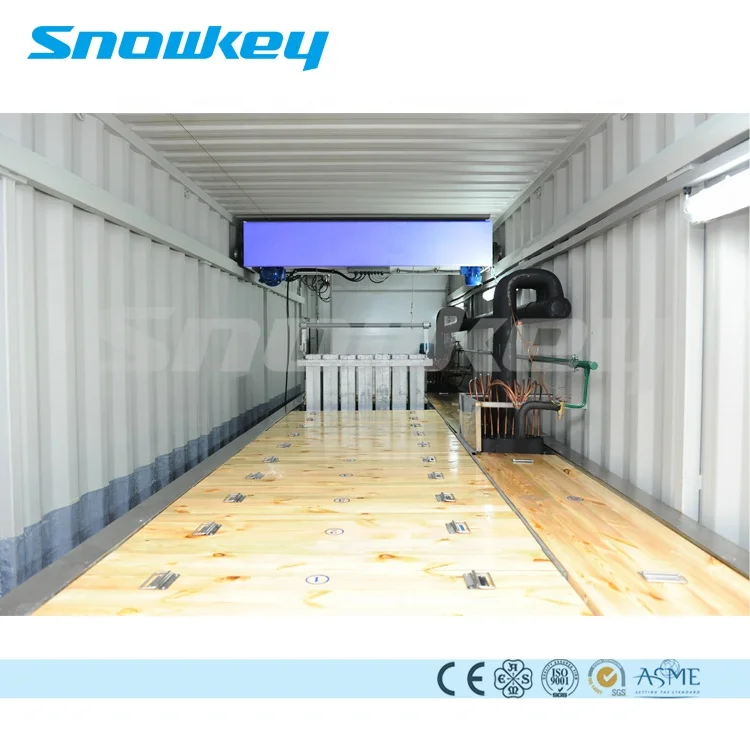 
Snowkey 10 ton Containerized Brine Block Ice Maker Machine for Ghana 