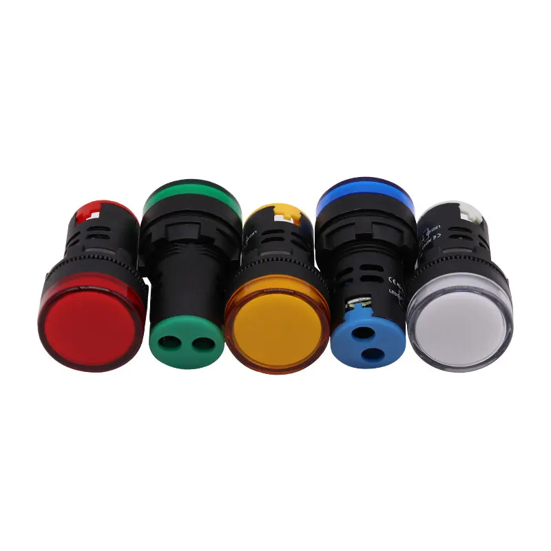 Светодиодный индикатор питания AD16-22DS 12 В 24 220 380 22DS красный зеленый желтый синий белый