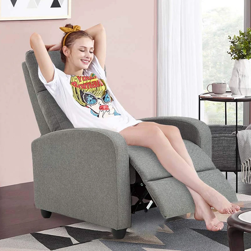 Modern Manual Recling Reclining One Seater Cheap Recline Luxury Fabric Home Theater Chair Leather Single Leather Recliner Sofa