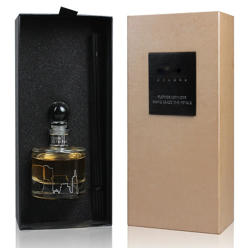 Aroma Reed Diffuser, Black Stick with Glass, Black Stick Diffuser