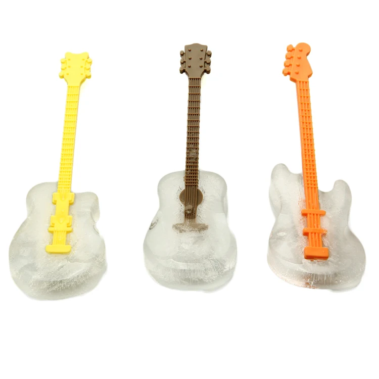 Хит продаж силиконовая форма в форме гитары для музыкальной вечеринки льда шоколадный торт пудинг
