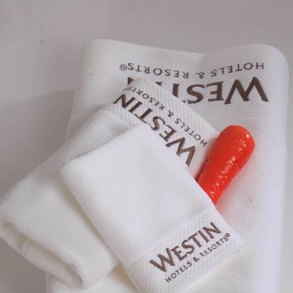Jiangsu Kamanka Luxury Hotel Bathroom Bath Sheets Terry Towel Embroidered Towel Set