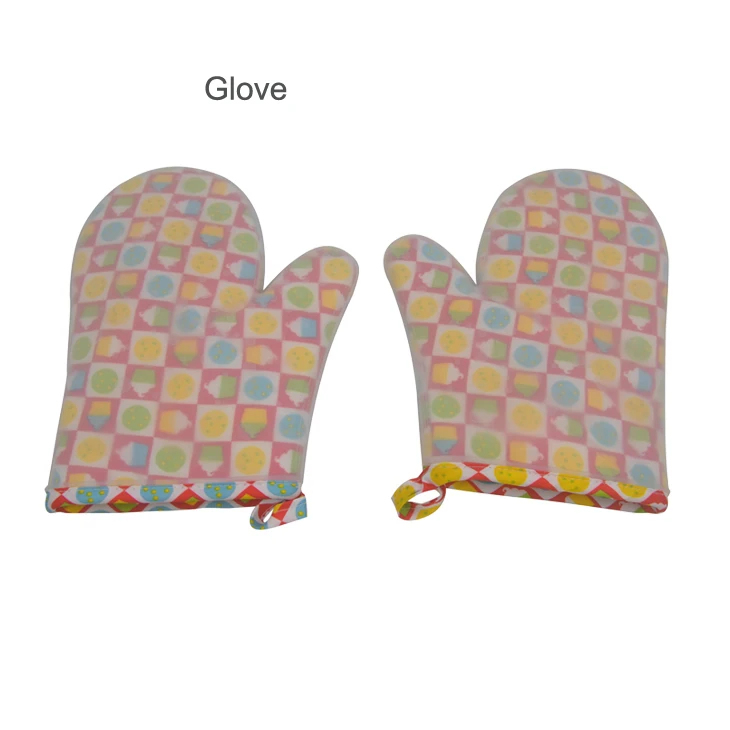 Item B3-035 new design durable Silicone Cotton Cooking Gloves