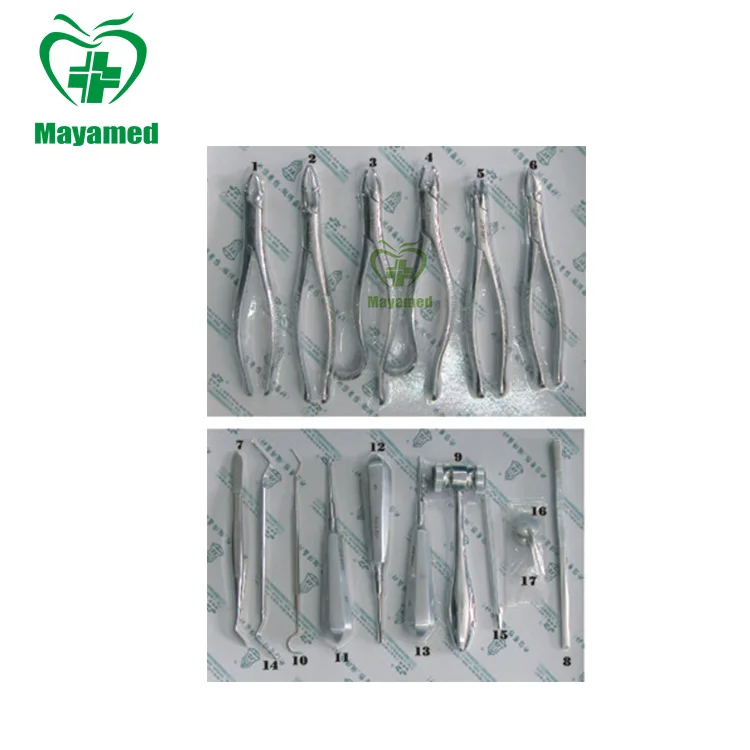 SD0040 17 pcs basic type dental surgical instrument set other dental equipments for sale