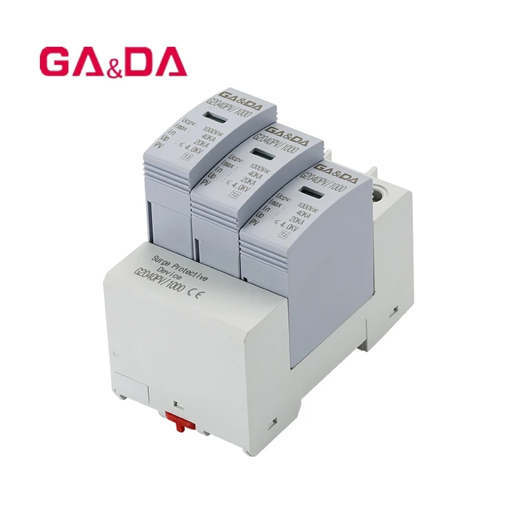GADA G2040PV-1000 series 1000V DC Imax40KA solar PV Surge Protector