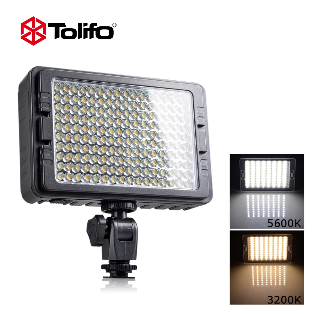 Tolifo Battery Operated Adjustable LED Photographic Camera Light Mini LED Video Light with the Dimmer for DSLR Camcorder