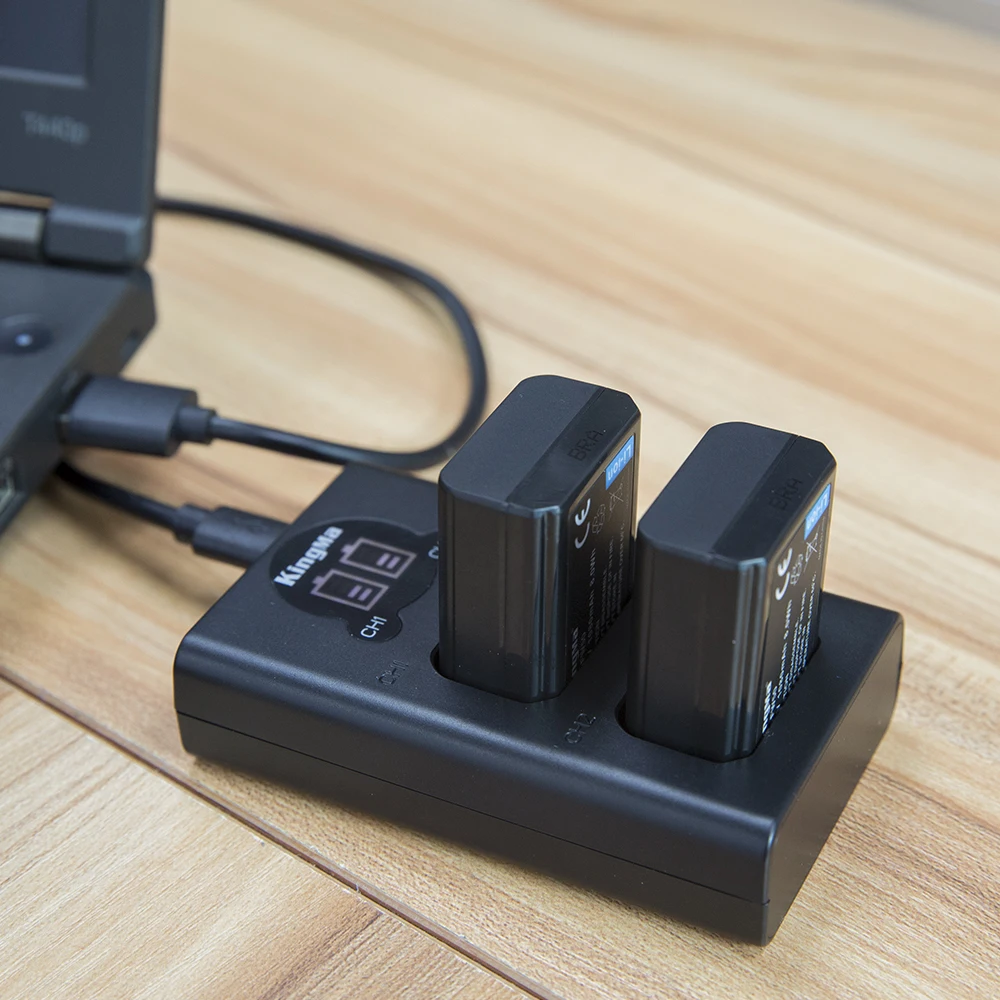 
KingMa Smart LCD Dual Battery Charger and NP-FW50 Battery (2-Pack) Kit for Sony A6300 A6500 NEX-3 NEX-5 NEX-6 NEX-7 Cameras 