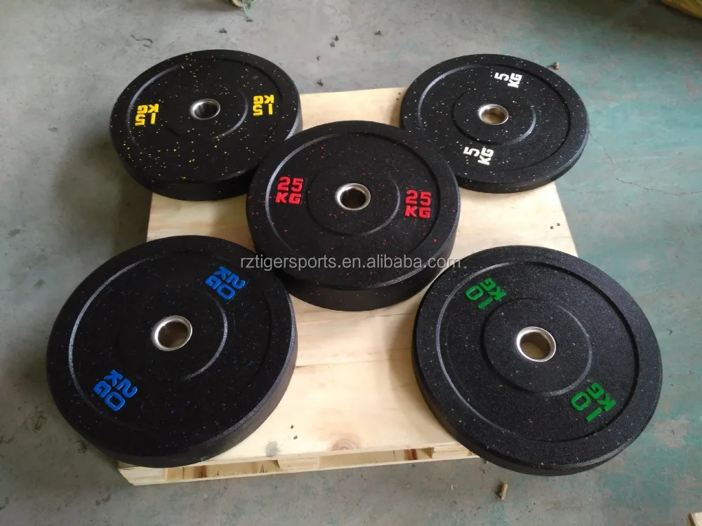 Цвета крапинок привет-temp с прорезиненным бампером диск для поднятия тяжестей