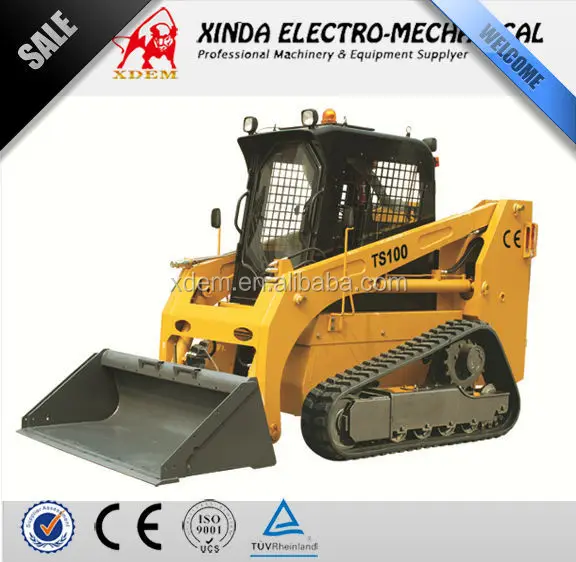 TS100 100hp 2t Crawler Skid Steer loader with1500kg Rated Load for sale
