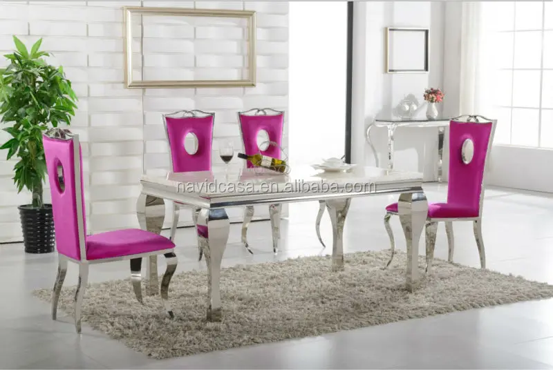 
A8028 Wholesale white marble 8 seater dining table and chair 