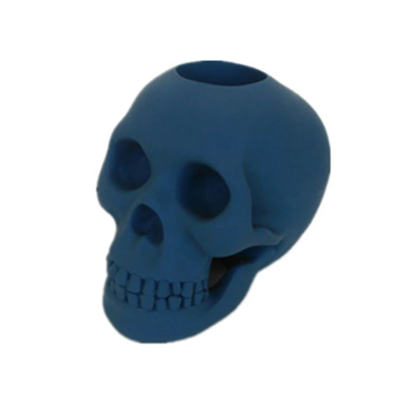 Blue carving decoration skull