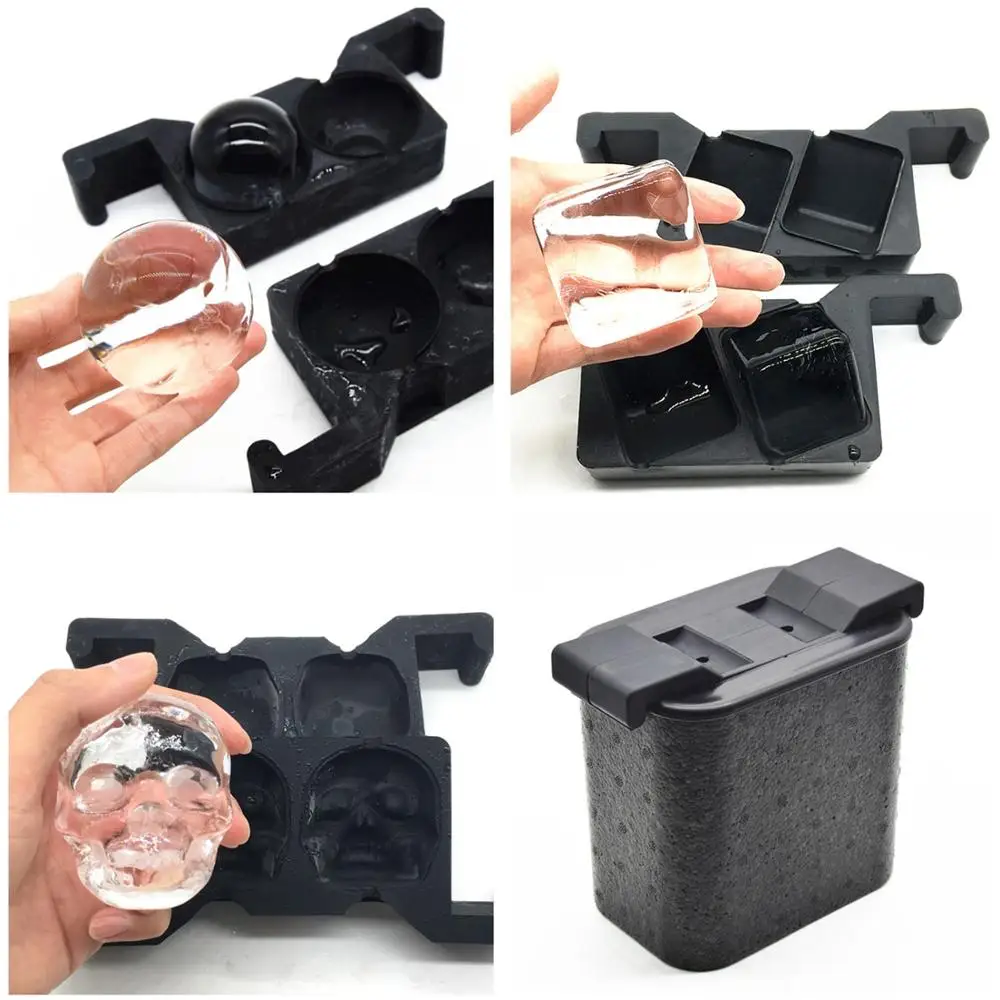 New arrival!! BPA Free Silicone crystal clear cocatal ice ball mold/maker