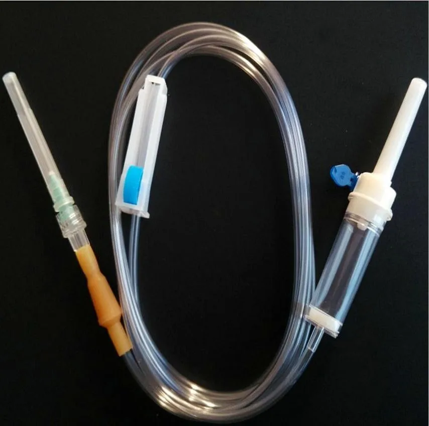 Medical disposable IV Fluid Extension Tube Infusion with stopcock precise regulator needle free valve