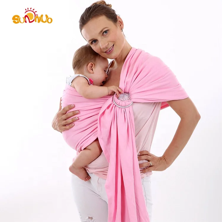 Soft Breathable Natural Cotton Baby Sling Wrap Carrier Soft Comfortable Baby Swaddle Wrap