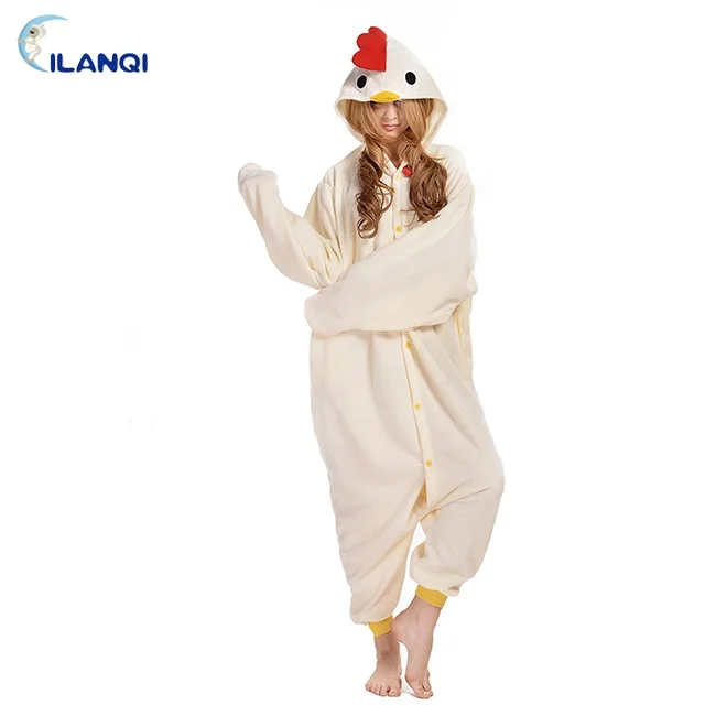 
Christmas Adult Polar Fleece One Piece animal Onesie Chicken Jumpsuit Pajamas 
