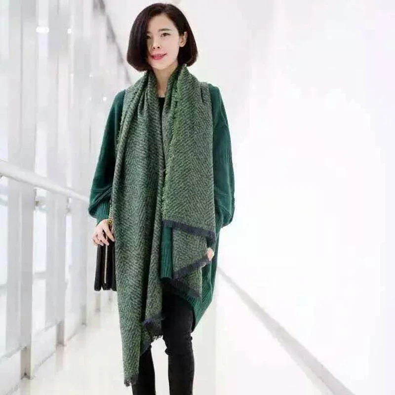 Winter European and American new style trend imitation cashmere fashion shawl scarf
