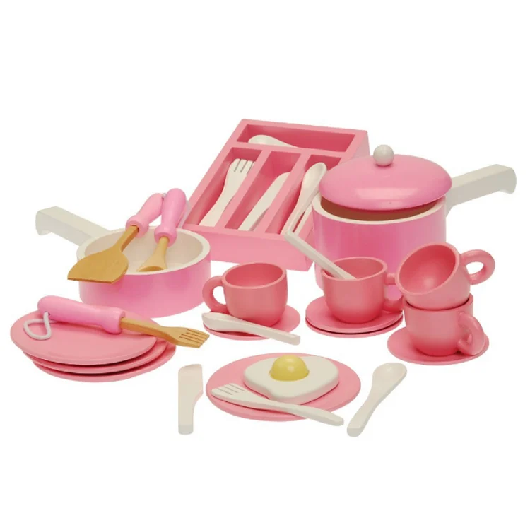 New hottest 36 PCS kids party wooden play tea set for wholesale W10B236