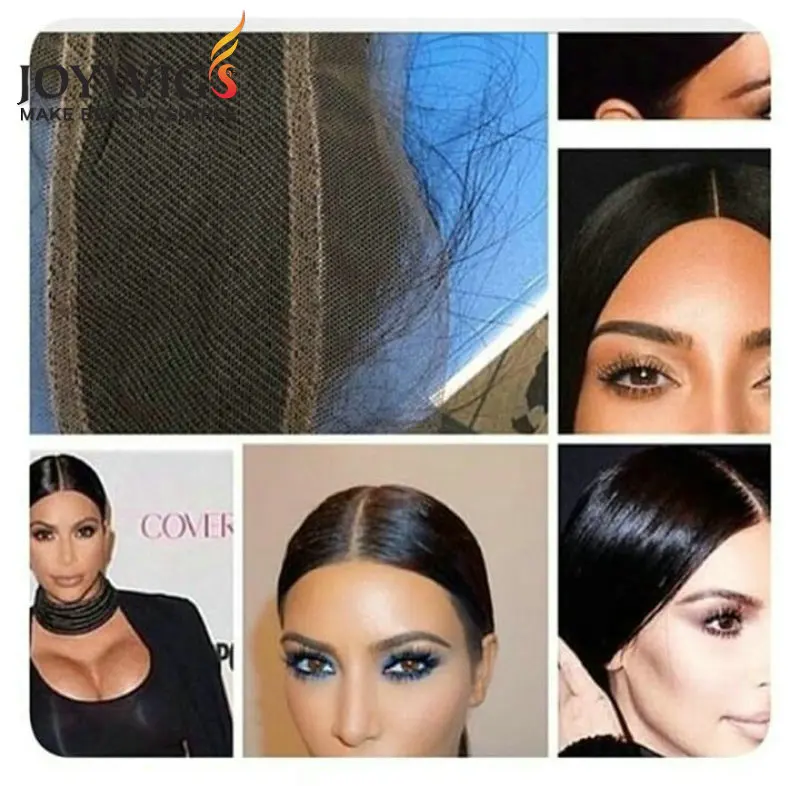  Недорогой Товар застежка из натуральных человеческих волос kim k 2 дюйма x 6 дюймов широкая средняя часть тонкая для черных женщин