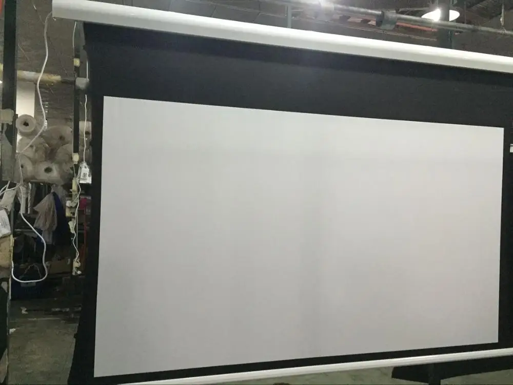Automatic Pull Down Projector Screen 100 Inch 4:3 Electric Tab Tension Projetion Screen For Home Cinema