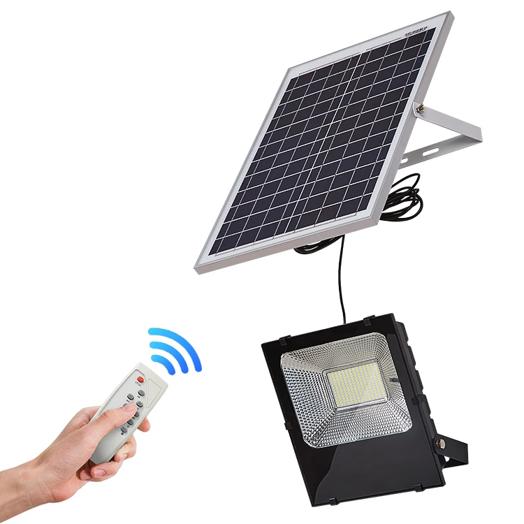 Высококачественный ip65 водонепроницаемый наружный smd пульт дистанционного управления 20 Вт 30 Вт 50 Вт 100 Вт Солнечный светодиодный прожектор