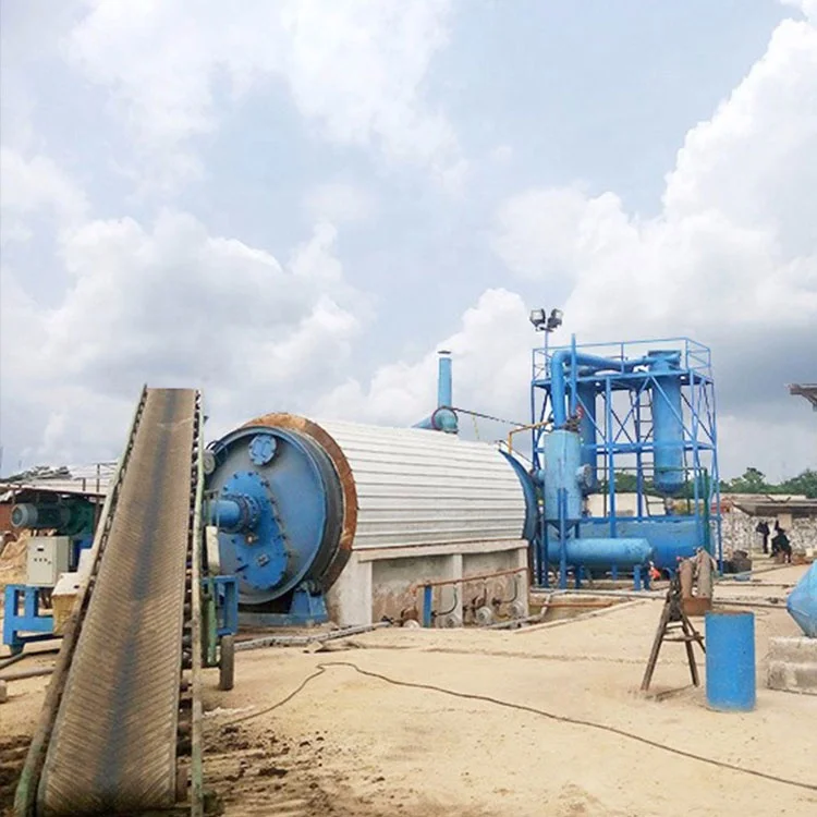 Beston Group semi-continuous scrap tire pyrolysis plant pressure feeding system for pyrolysis to fuel oil machine