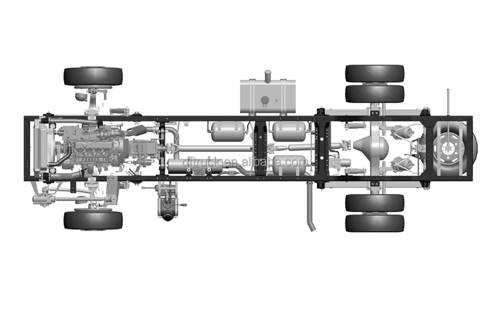 Dongfeng EQ6488KX5AC1 4x2 Bus Chassis 5 m diesel Front Engine