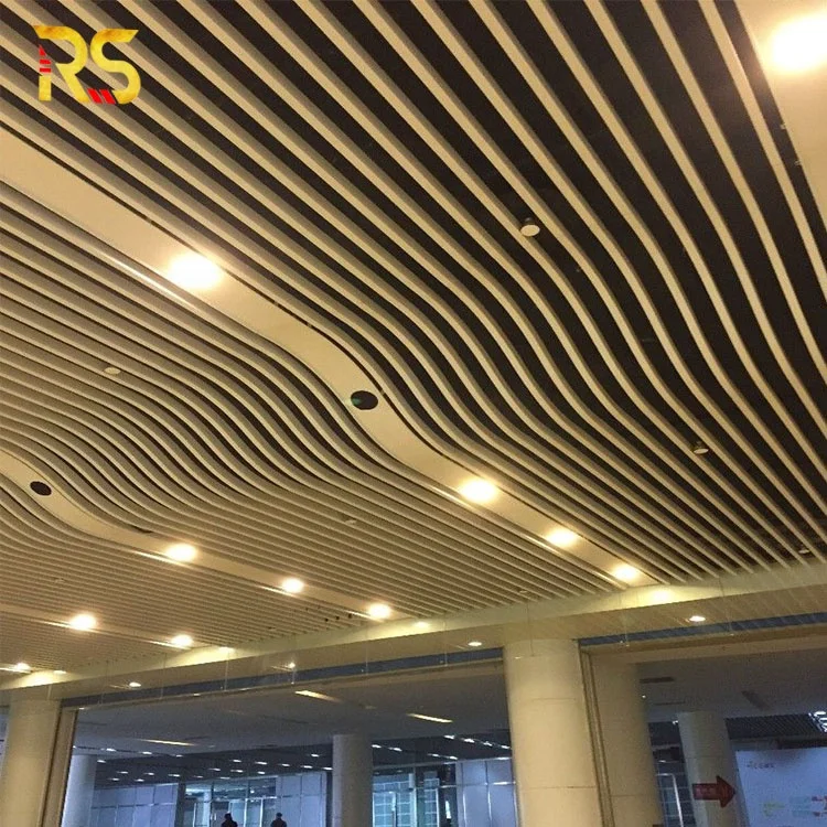 Foshan hot sale aluminium ceiling perforated wave panel metal ceiling tile decor for shopping mall