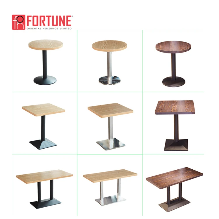 Square Wood Top Cybercafe Restaurant Table in Guangzhou