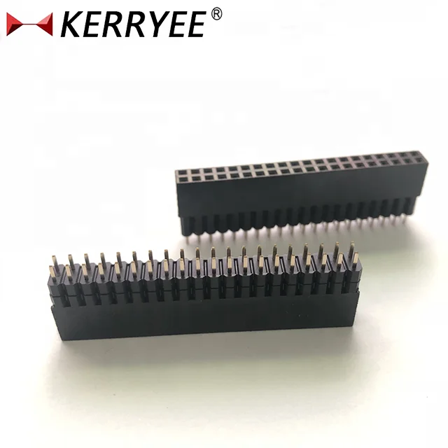 
2.54mm female header with pin header high plastic housing OEM height 