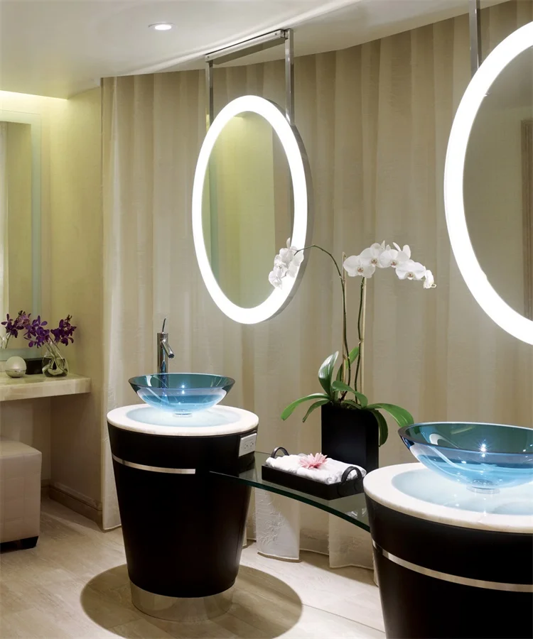 Bathroom Backlit Broadway Lighted Vanity Fashionable Round Mirror Manufacturer