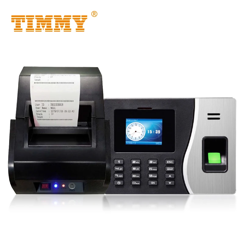 
TIMMY Best Price New Design DIY Fingerprint Time Attendance with Built-in Printer 