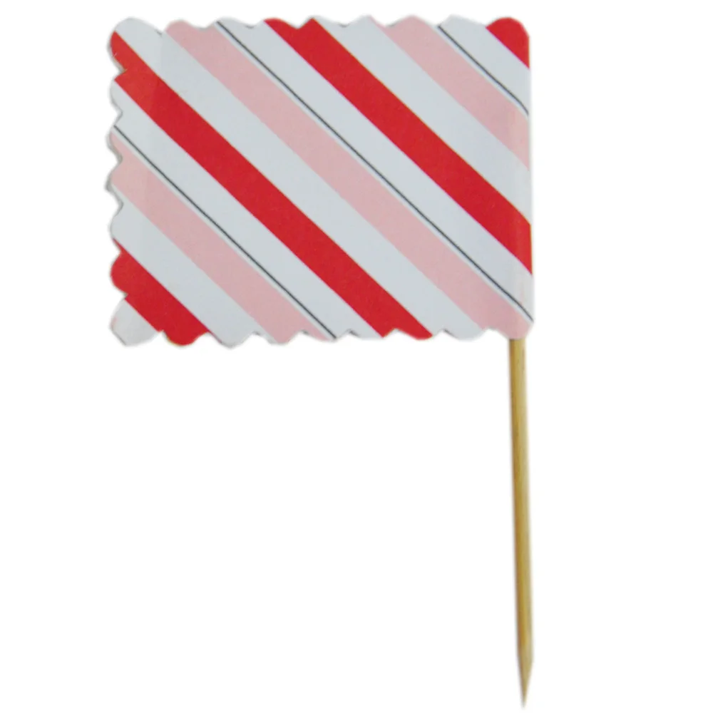 Decoration mini paper flag with tooth pick